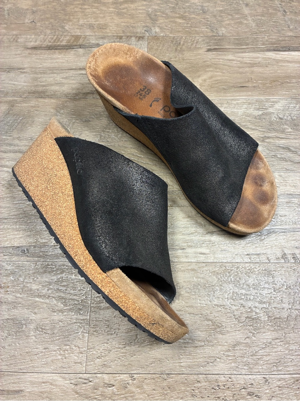 Birkenstock Papillio Namica Wedges Sandals Antique Metallic